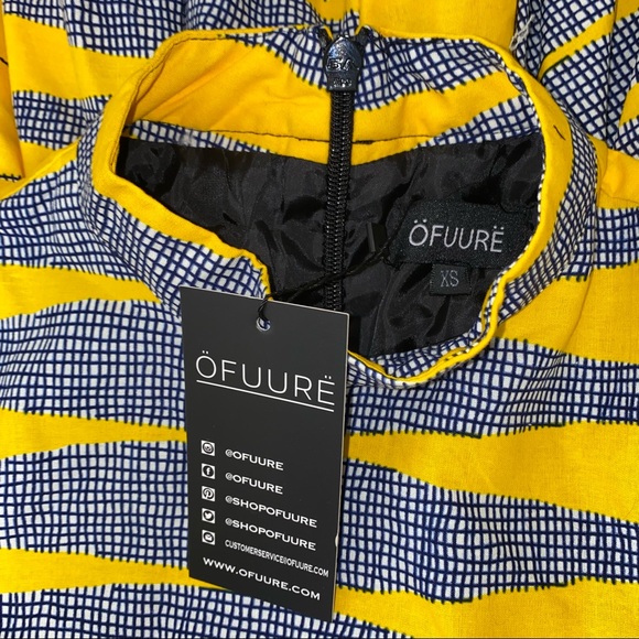 IMADE African Print Mock Neck Mini Dress w/ Belt by ÖFUURË - Picture 2 of 7